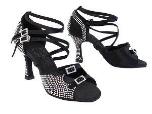S1004CC Black Satin with (YQG_11045)3 inch Heel in the photo 