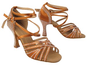 S1006CC Copper Tan Satin with 3 inch Heel (YQG) in the photo 