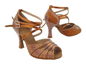 S1007CC Copper Tan Satin with 3 inch Heel (YQG) in the photo 