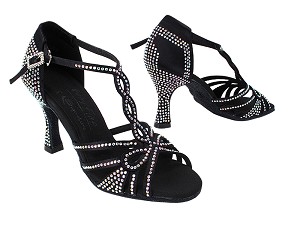 S1008CC Black Satin with (YQG) 3 inch Heel in the photo 