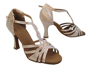 S1008CC Flesh Satin with (YQG) 3 inch heel in the photo 