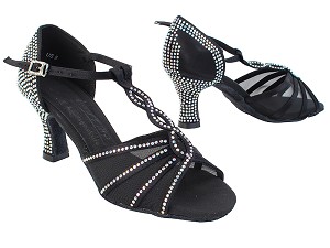 S1009CC Black Satin with (PG) 2.5 inch Heel in the photo 