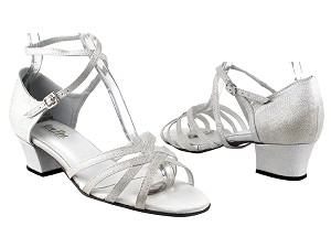 1606 259 Silver Satin with 1.5" Medium Heel in the photo 