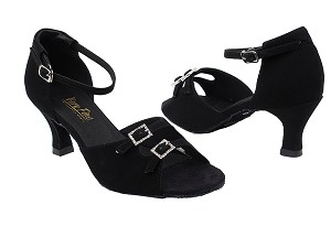 1620 136 Black Nubuck_Stone_2_5in with 2.5" Low Heel in the photo 