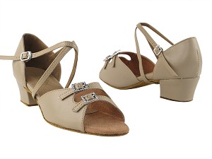 1625 60 Tan PU_Stone with 1.5" Medium Heel in the photo 