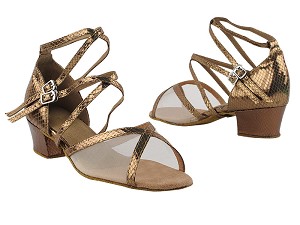 1630 223_Snake_Copper_Flesh_Mesh with 1.5" Medium Heel in the photo 