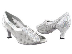 1644 107 Silver Scale_110 Silver Mesh with 2.5" Heel in the photo 