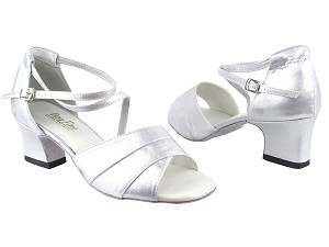 1659 259 Silver Satin with 2"TC Heel in the photo 
