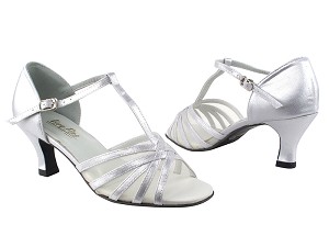 16612 259 Silver Satin_Flesh Mesh with 2.5" Heel in the photo 