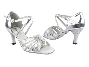 1668 Silver Leather_126 Silver Stardust with 2.75" Heel in the photo 