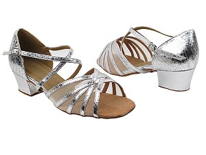 1670C 205 Ultra Silver_Flesh Mesh with 1.5" Medium Heel in the photo 
