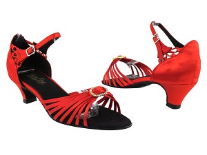 1671Factory 112 Red Satin_Stone_See BackStrap with 1.3" Heel in the photo 