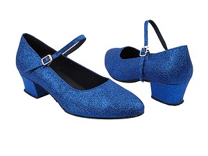 1682 234 Blue Stardust with 1.5" Medium Heel in the photo 