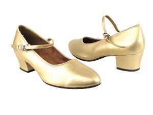1682 57 Light Gold Leather with 1.5" Heel in the photo 