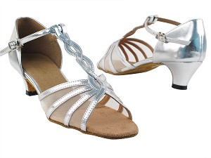 1692 Silver Leather with 1.3" Cuban Heel in the photo 
