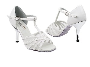 1692 White Leather_White Mesh_3_slim with 3" Slim Silver Plated Heel in the photo 