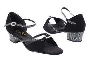 1720 136 Black Nubuck_87 Black Laser_T_H with 1.5" Medium Heel in the photo 