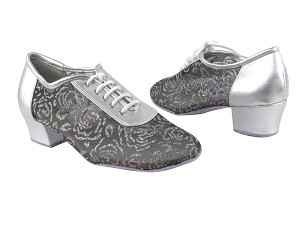 2002 151 Soft Silver PU_154 Mesh with 1.5" Heel in the photo 
