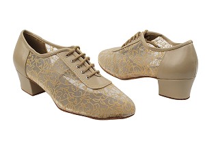 2002 60 Tan PU_47 Mesh with 1.5" Medium Heel in the photo 