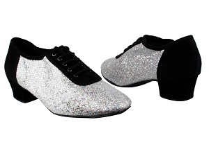 2002 Black Nubuck_6 Silver Sparklenet_M with 1.5" Heel in the photo 