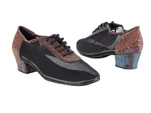2002 Blue Illusion_Black Mesh with 1.5" Medium Heel in the photo 