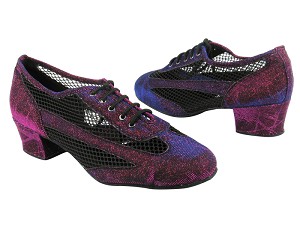 2009 155 Purple Illusion_176 Black Mesh with 1.5" Heel in the photo 