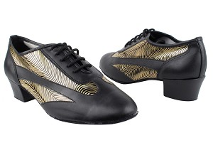 2009 Black Leather_179 Black Gold Wave_M with 1.5" Heel in the photo 