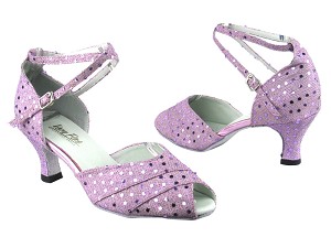 2701 68 Purple Dots with 2.5" Heel in the photo 