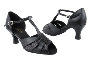 2702 127 Black Stardust_Black Leather with 2.5" Heel in the photo 