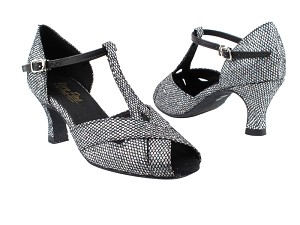 2703 97 Black Sparklenet with 2.5" Heel in the photo 