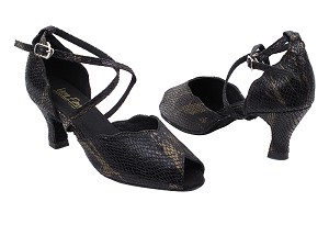 2708 85 Black Snake with 2.5" low heel in the photo 