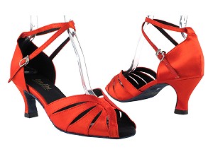 2713 112 Red Satin with 2.5" Heel in the photo 