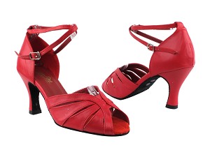 2713 Red Leather with 3" Heel in the photo 