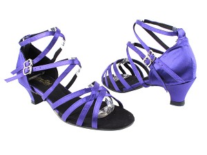 5008 245 Voilet Satin with 1.3" Heel in the photo 