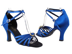 6005 247 Gem Blue Satin_Stone with 3" Heel in the photo 