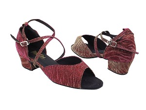 6012 96 Red Illusion_1601 BackStrap with 1.5" Medium Heel in the photo 
