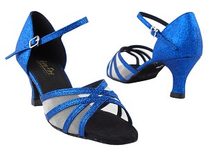 6027 234 Blue Stardust_Flesh Mesh with 2.5" Heel in th photo 