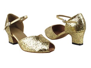 6028 184 Rainbow Sparkle_Gold PU Trim with 2"TC Heel in photo 