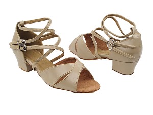 6029 60 Tan PU_1630 BackStraps with 1.5" Medium Heel in the photo 