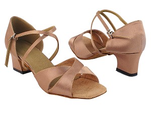 6029_803 81 Brown Satin_1670C BackStrap with 2" Thick Cuban Heel in the photo 