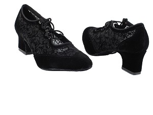 6823 136 Black Nubuck_46 Mesh with 2" Thick Cuban Heel in the photo 