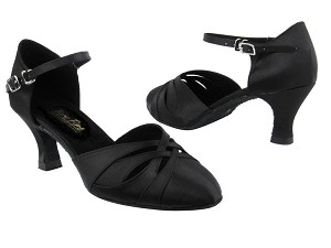 6830 Black Satin with 2.5" Heel in the photo 