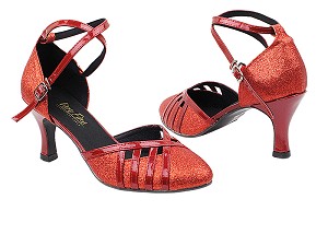 6857 Red Stardust_131 Red Patent_T_H with 2.75" Heel in the photo 