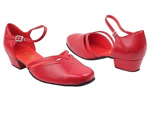 8881 175 Red Snake with 1" Women Heel in the photo 