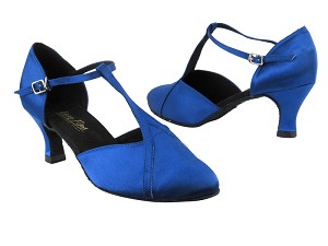 9625 247 Gem Blue Satin with 2.5" Heel in the photo 