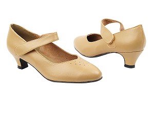 9626 157 Beige Brown Leather with 1.3" Cuban Heel in the photo 
