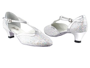 9627 107 Silver Scale_55 Silver PU Trim with 1.3" Cuban Heel in the photo 