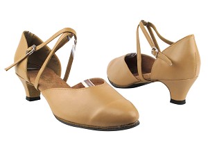 9691 157 Beige Brown Leather with 1.3" Heel in the photo 