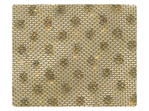 108 Gold (Dots) Mesh Fabric Swatch 