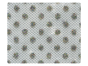 110 Silver (Dots) Mesh Fabric Swatch 